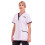 (White, S) Women's Poly Cotton Asymmetric V Neckline Tunic 1