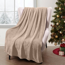 (Double Fleece Throw Blanket (150 x 200 cm), Camel Blanket) Soft Large Blanket Faux Fur Fleece Throw Sofa Bed