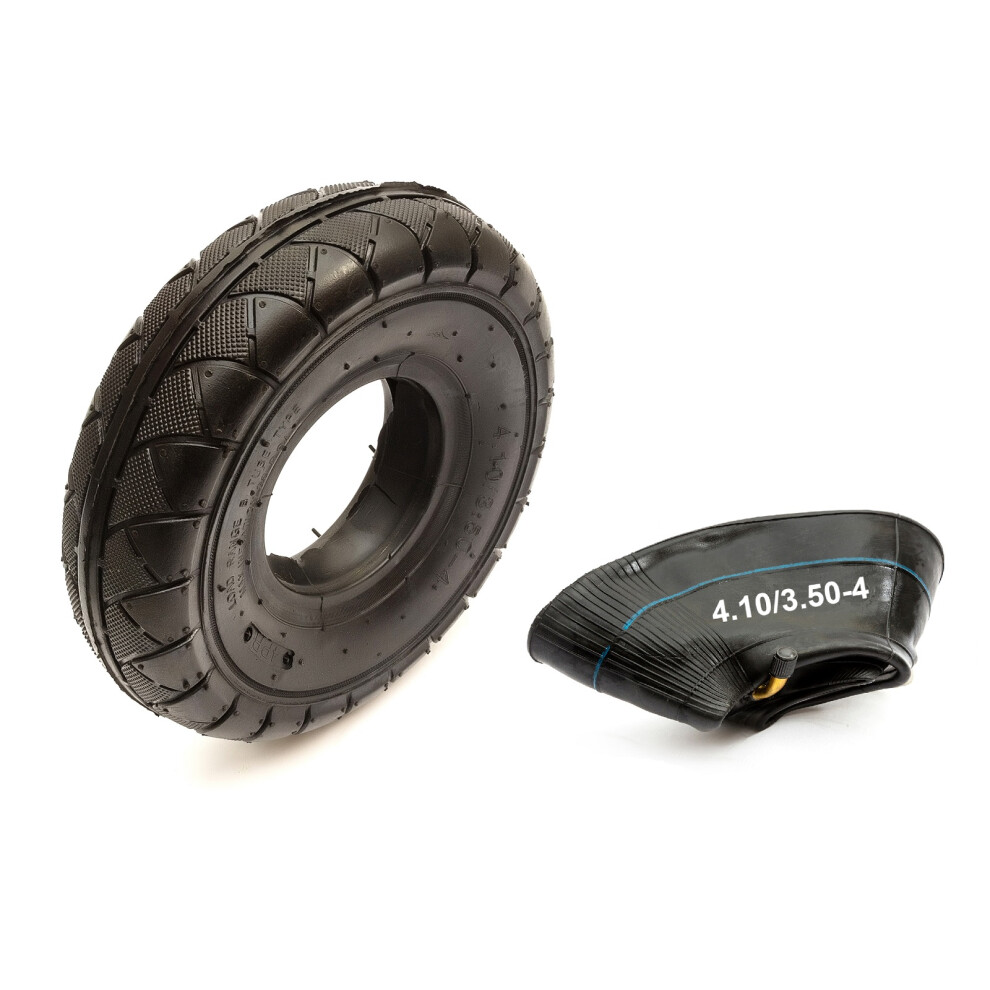 Heavy Duty 4 Ply 10" Tyre & Inner Tube 4.10/3.50-4 Tarmac Tread Sack Hand Truck 5056213562083