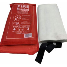 ATEK 1x1m Fire Blanket with Quick-Release Fiberglass Cloth - Extinguishes Grease/Liquid Fires to 1076F (580C); Easy to Use at Home, Kitchen, Car