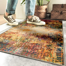 (60 x 110 cm- Large Back Front Doormat/Bath Bathroom Mat, Vibrant Cashmere) Non Slip Rugs Living Room Traditional Carpet Rug
