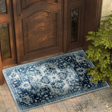 (40 x 60 cm- Small Bath Bathroom Mat/Welcome Entryway Door Mat , Tranquil Cashmere) Non Slip Rugs Living Room Traditional Carpet Rug