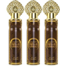 Arabiyat Khashab & Oud Brown Air Freshener, 300ml, Pack of 3 Made UAE