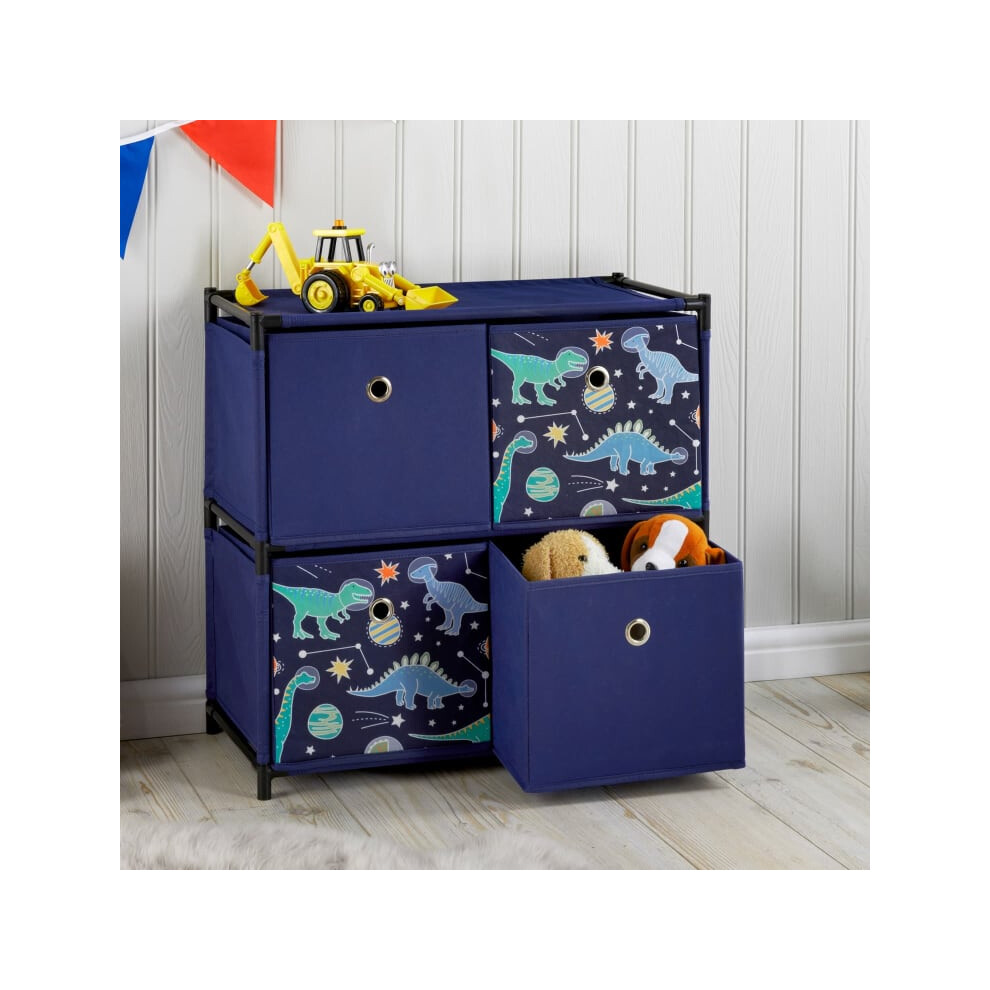Kids Home 4 Cube Storage Keep all your little ones toys and books-Dino