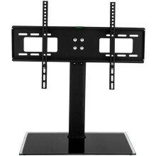 Universal Table Top TV Pedestal TV Stand for 32-55 Inch Plasma/lcd/led/oled Tvs Height Adjustable TV Stand with Tempered Glass Base 40kg TV Stand