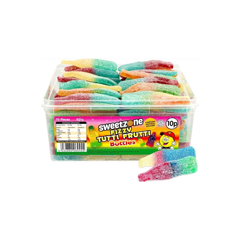 Phoenix Sweetzone Fizzy Tutti Frutti Bottles Tub 805G