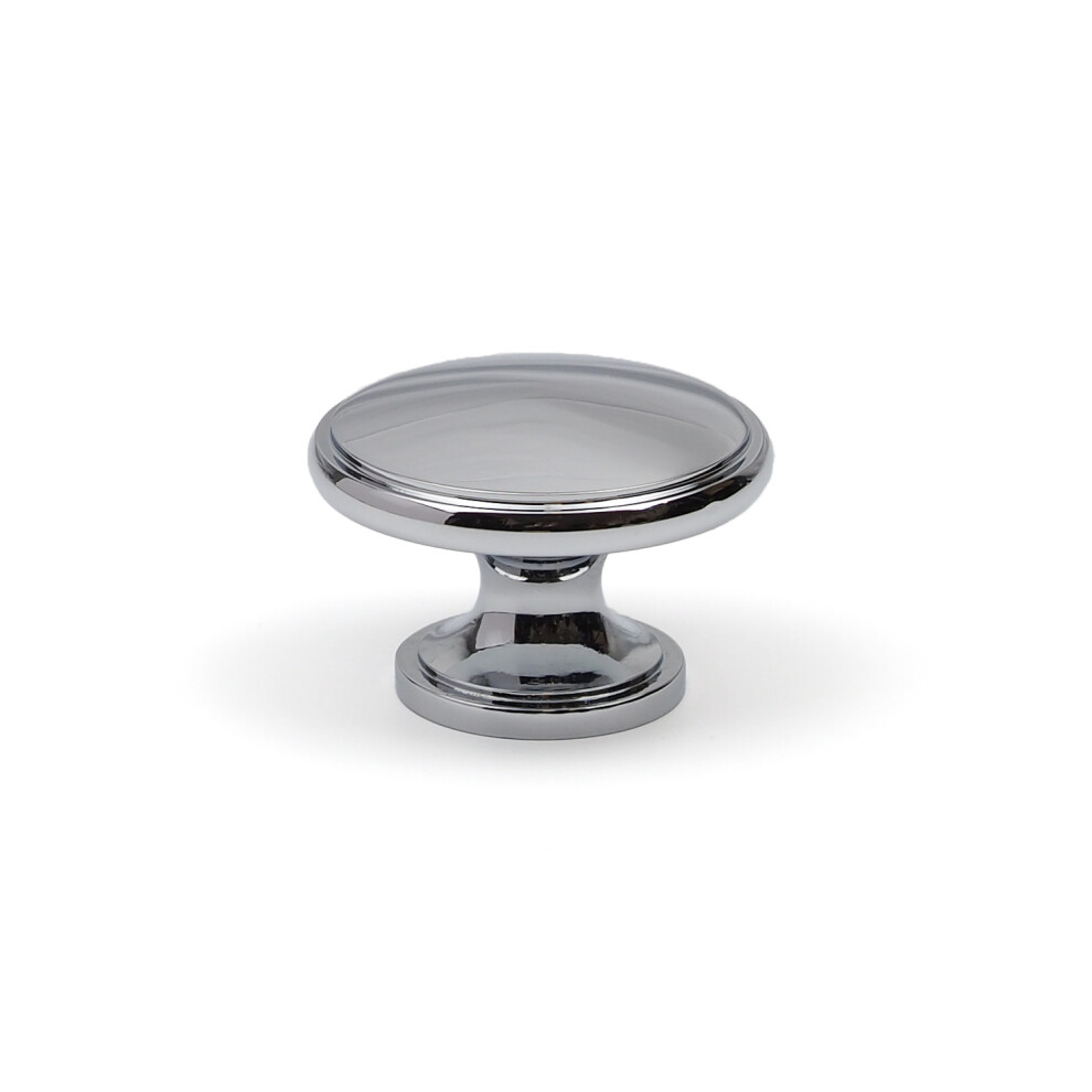 Handle & Home Silver Polished Nickel Cabinet Knob Solid Brass Round Pull Handle Size 1