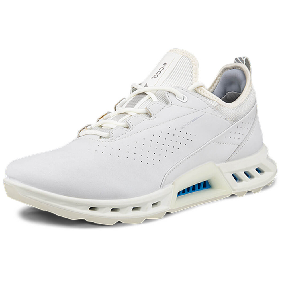 (UK 6.5-7, White) Ecco Womens 2025 BIOM C4 Leather Gore Tex Waterproof Hybrid Spikeless Golf Shoes