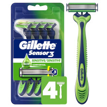 Gillette Sensor3 Sensitive Einweg-Rasierer für Herren, 12 Rasierer
