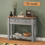 Mercers Furniture Corona Console Table Grey 2 Drawer Solid Wood Pine Wooden Hallway 1