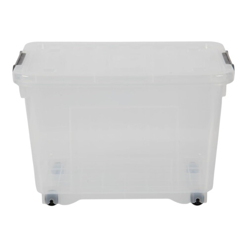 (Single) Jolie Max 16L Storage Boxes with Wheels. Stackable & Transparent, Lids & Buckles. 2