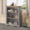 Mercers Furniture Corona Grey Wax Small Bookcase Storage Solid Wood Pine Furniture 1