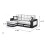 MN Furniture (Grey, Left Corner) Halifax Fabric Ottoman Storage Corner Sofa Bed 3