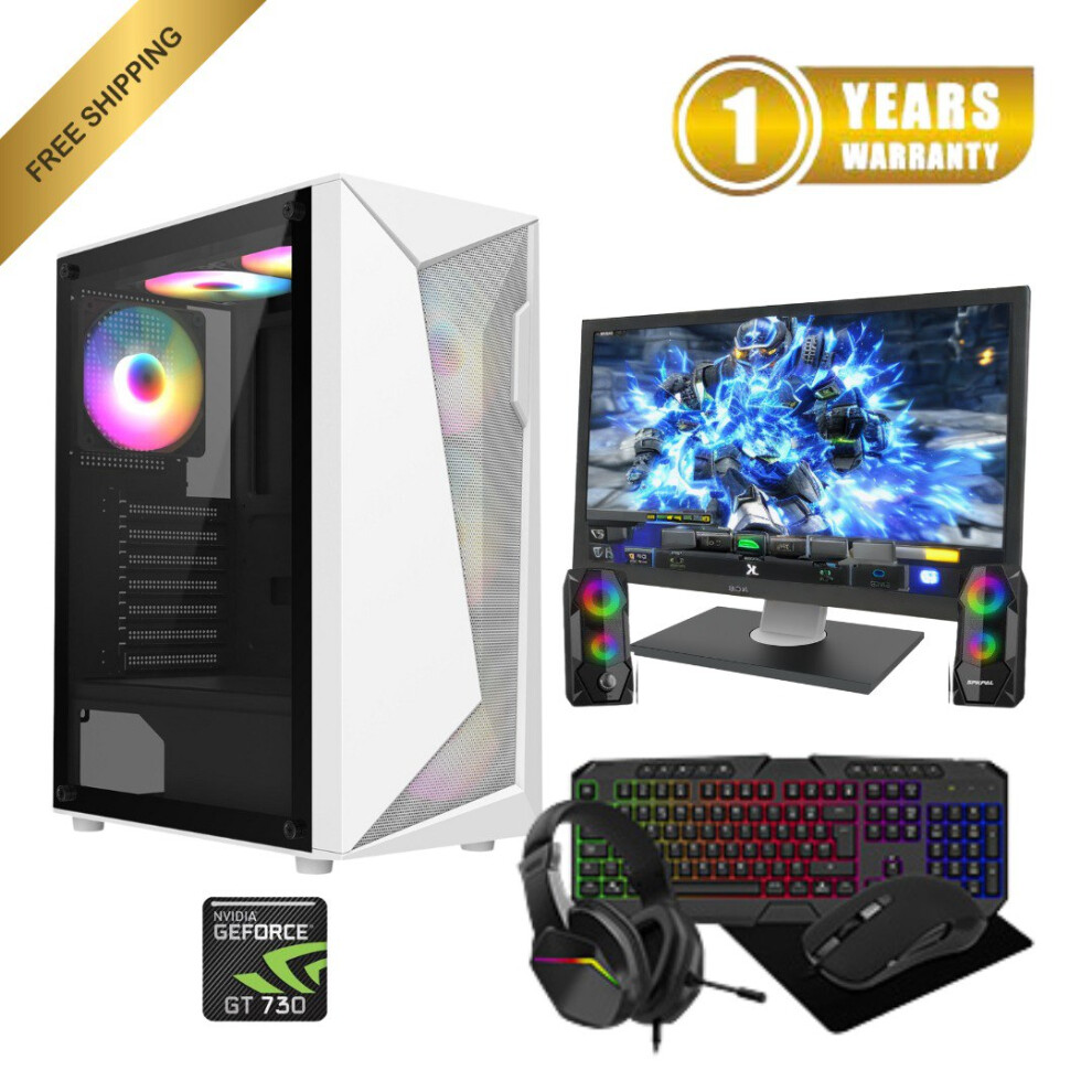 Charisma White Gaming PC Bundle i5 16GB RAM 1TB+256GB SSD GT1030 4GB-image-OPC-PFYJG67-NEW