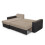 MN Furniture (Brown, Right Corner) Scotia Fabric Ottoman Storage Corner Sofa Bed 3