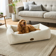 (Large) Silentnight Deep Sleep Ultimate Pet Bed Luxurious Plush Cover and Premium Fibres
