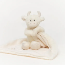 Cream Highland Coo Plush Baby Toy Soother Comforter