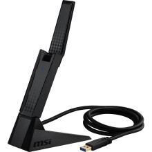 USB WiFi 6E Adapter - MSI - AXE5400 - 5400 Mbps - Tri-Band - WPA3 Beveiliging