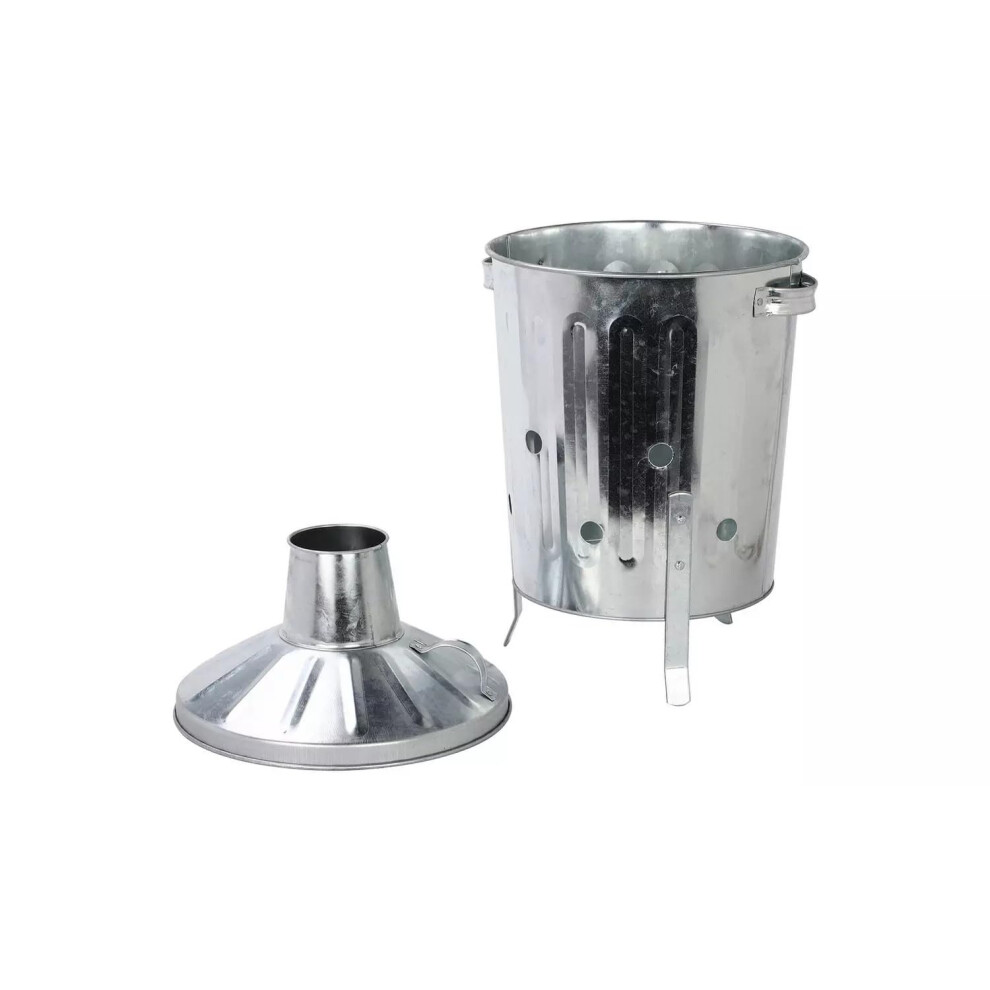 EZ Pack - 15L HEAVY DUTY Galvanised Mini Garden Outdoor Incinerator Small Fire Bin Wood Burning Metal Recycle Dustbin