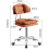 (Brown) Modern Adjustable Desk Chair Stool with Backrest 6