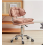 (Brown) Modern Adjustable Desk Chair Stool with Backrest 3
