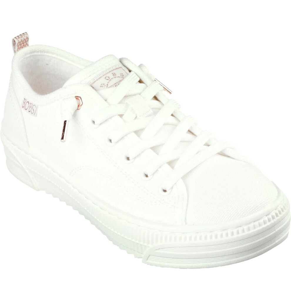 (6 UK, Off White) Skechers Womens/Ladies Bobs Copa Trainers