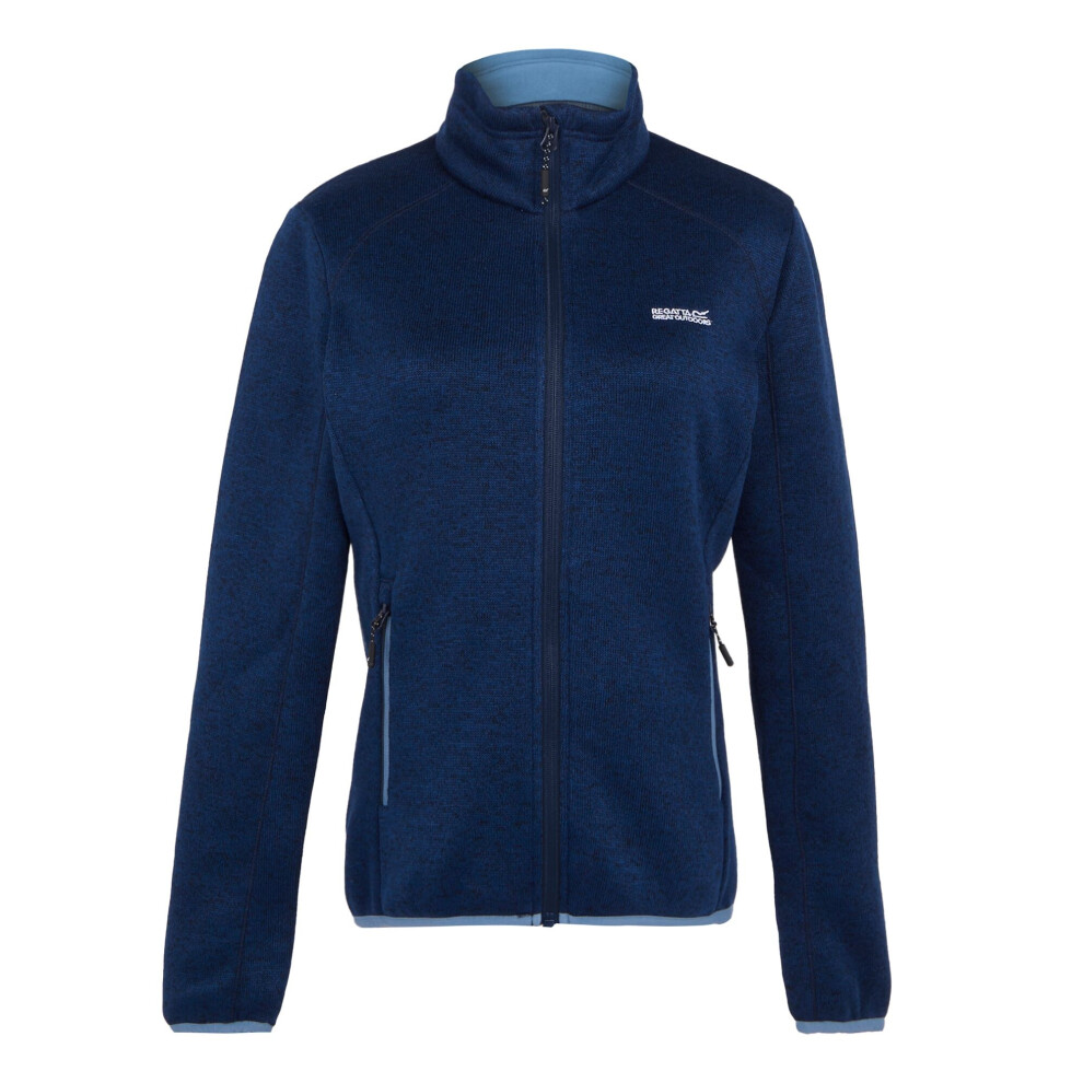 (10 UK, Navy/Coronet Blue) Regatta Womens/Ladies Newhill Marl Full Zip Fleece Jacket