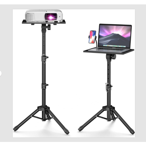 Projector Stand,Adjustable Portable Laptop Tripod Stand with Gooseneck