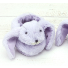 Super Cute Jomanda Baby 0-6M Lavender Purple Bunny Slippers - 13cm, 100% Polyester Plush, Suitable from Birth, CE Marked - Code 1