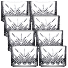 (8) Glass Stackable Serving Bowls for Ice Cream, Dessert, Fruit and Pudding
