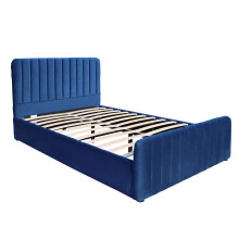 Ottoman Storage Bed blue 4ft Double velvet bed gas lift up Storage Bed bedroom furniture
