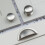 (64mm Cup Handle) Brushed Nickel Cup Handle 64mm & 38mm 42mm Knobs 13
