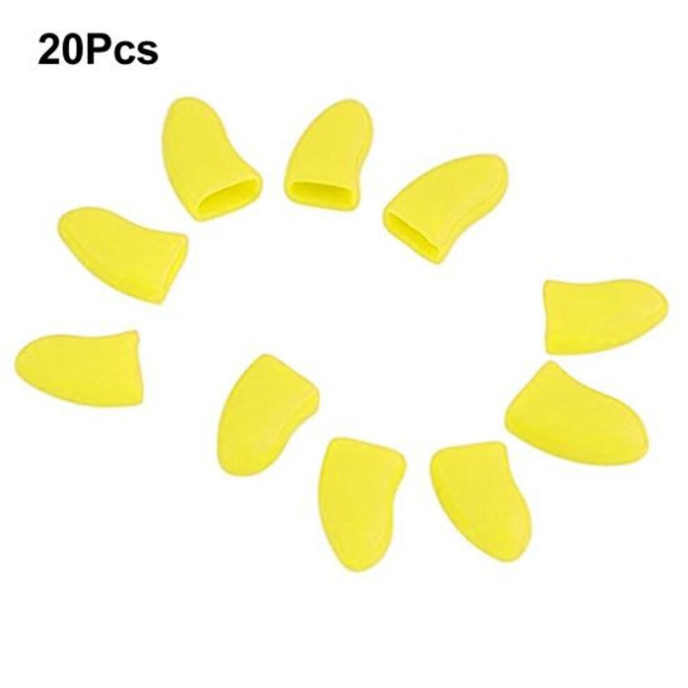 (yellow, S) Pets Public Accessories 20Pcs Pet Dog Cat Paw Claw  Anti-Scratch Soft Silicone Nail Caps Protective Covers Sheath Pet Products