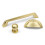 (76mm Cup Handle	) 160mm Brushed Brass Handle 76mm Cup Handle & Knob 16