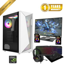 Gaming PC Bundle i7 16GB RAM 1TB+128GB SSD GT1030 4GB / 22" Monitor + Speakers