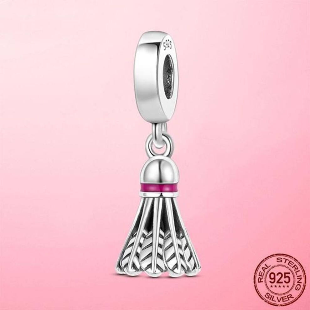 (gold) Sport Love Dangle Charm Fit Bracelet Necklace 925 Sterling Silver Skate Shoes Football Beads Pendant 925 Silver Original Jewelry