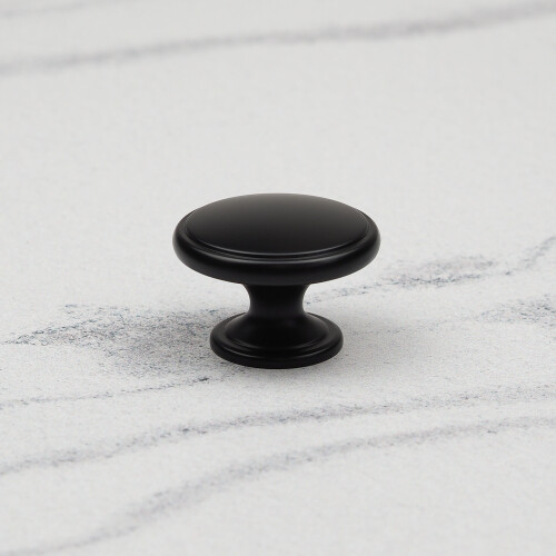 (38mm Knob) Matt Black Cup Handle 64mm & Round Knob 2