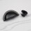 (38mm Knob) Matt Black Cup Handle 64mm & Round Knob 12