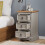 Mercers Furniture Corona Grey Wax Narrow Bedside Rustic 2