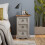 Mercers Furniture Corona Grey Wax Narrow Bedside Rustic 1