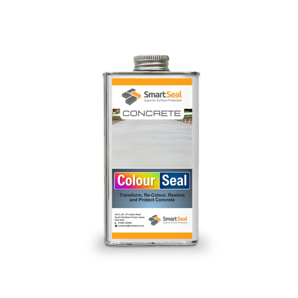 (Black, 150ML Sample) SmartSeal Coloured Concrete Sealer -Transform Plain Concrete. Recolours and Protects - Superior to a Concrete Paint - Professional Grade Product