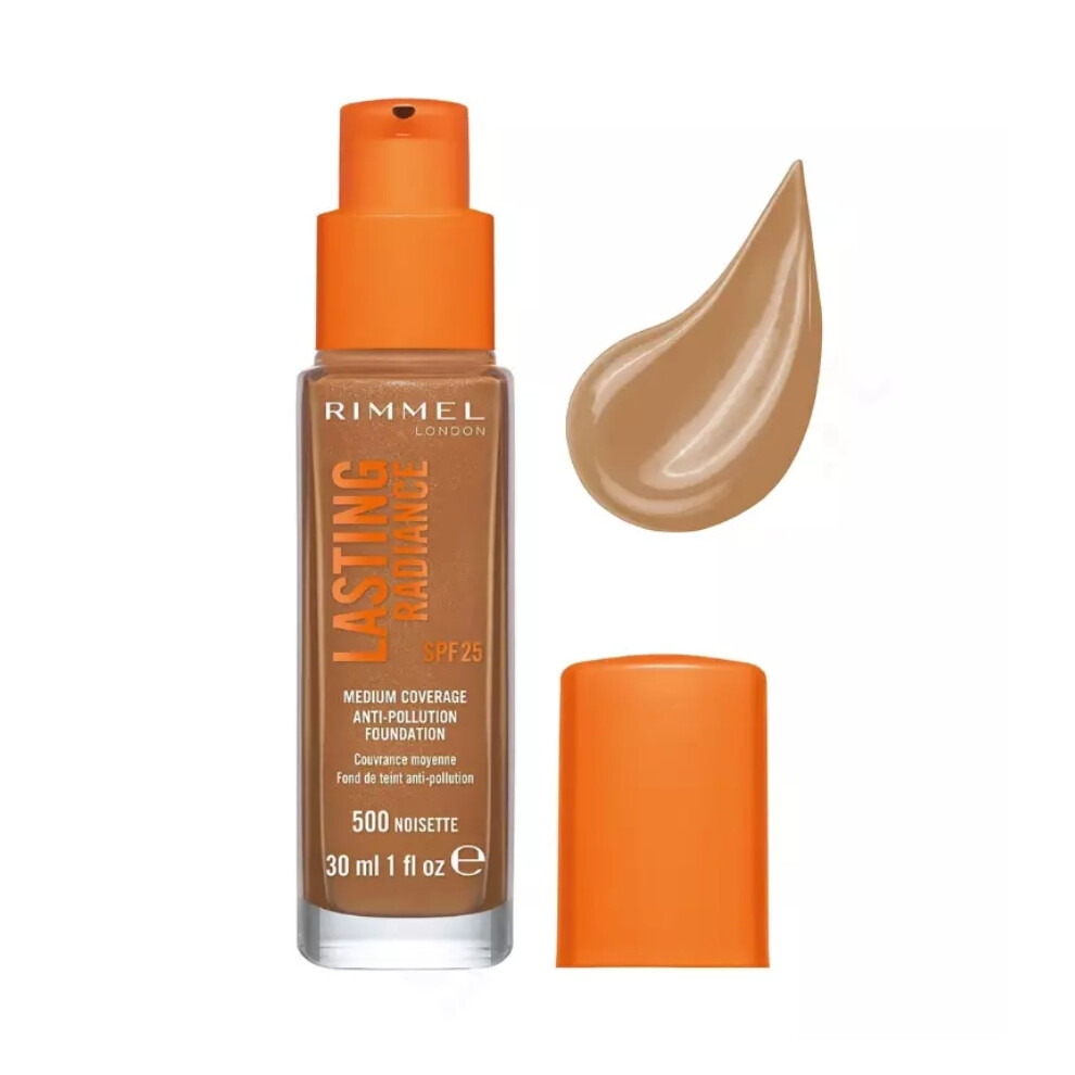 RIMMEL Foundation Lasting Radiance Medium Coverage 30ml SPF25 Noisette