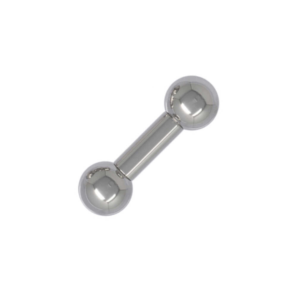 (11mm long, 12.7mm balls) Stainless Steel Barbell 6.3mm Gauge Internally Threaded Smooth Body jewellery-image-OPC-PFYJZHZ-NEW