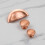 (76mm Cup	) Satin Copper Kitchen Handles Half Moon Cup & Knobs 15