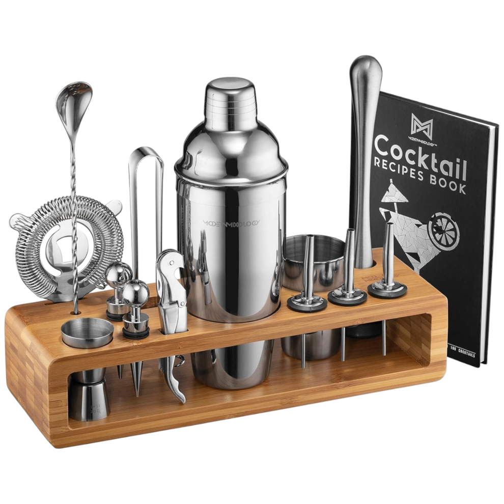 Cocktail Shaker Set 23 pc Professional Bartender Kit Gift Box 24 oz