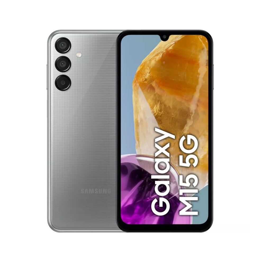 Samsung Galaxy M15 5g 4GB Ram 128GB Sim Free Dual Sim Brand New Sealed Gray UK Version 2 Years Warranty