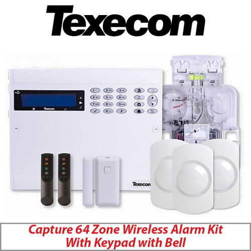 TEXECOM ALARM KIT WIRELESS 64-W LIVE WITH BELL