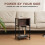 Alivio Slim Side Table with Charging Station with 2 AC Outlets 2