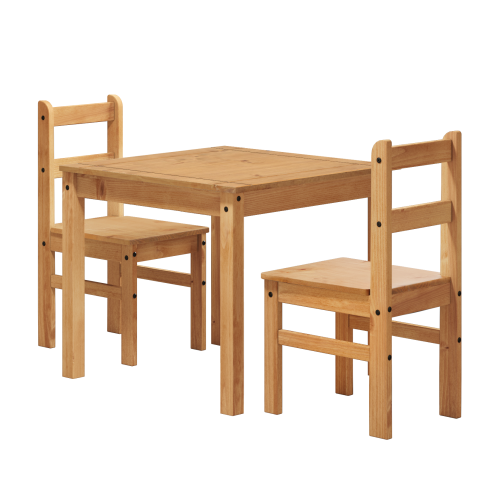Mercers Furniture Corona Dining Table and 2 Chairs Rio Square Set Solid Pine Furniture 2