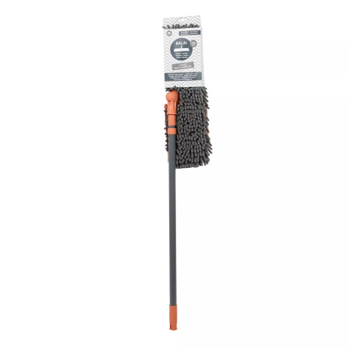 (Grey) 360° Extendable Microfibre Mop Double Sided Flat Floor Cleaner Sweeper Wet Dry 2